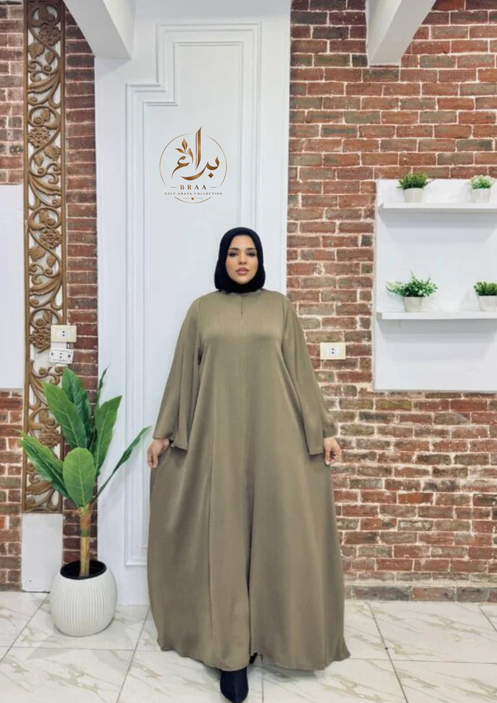 عبايه كلوش كم واسع الخامه كريشه مستورد