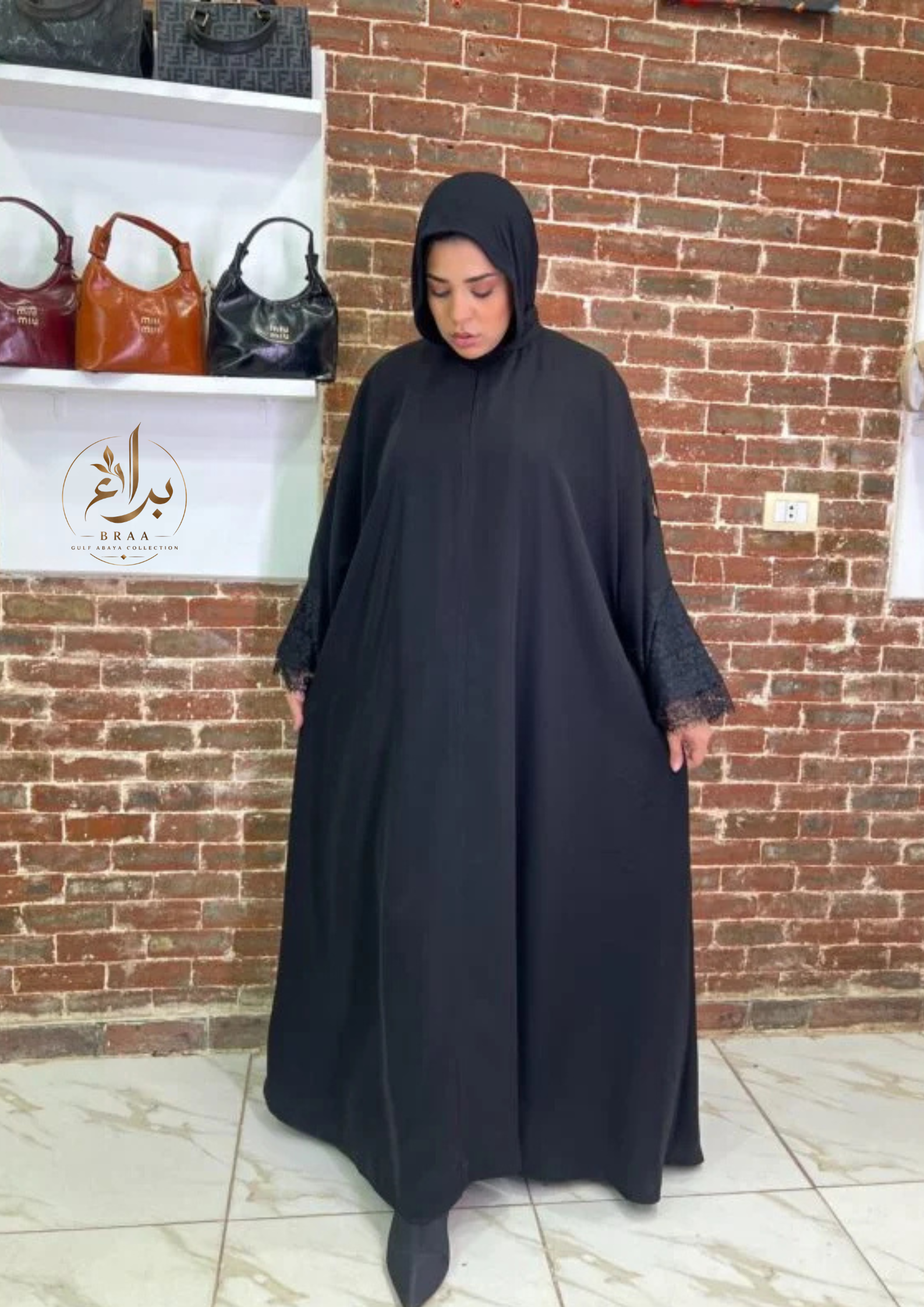 ملحفه كم دانتيل  الخامه كريب كويتي